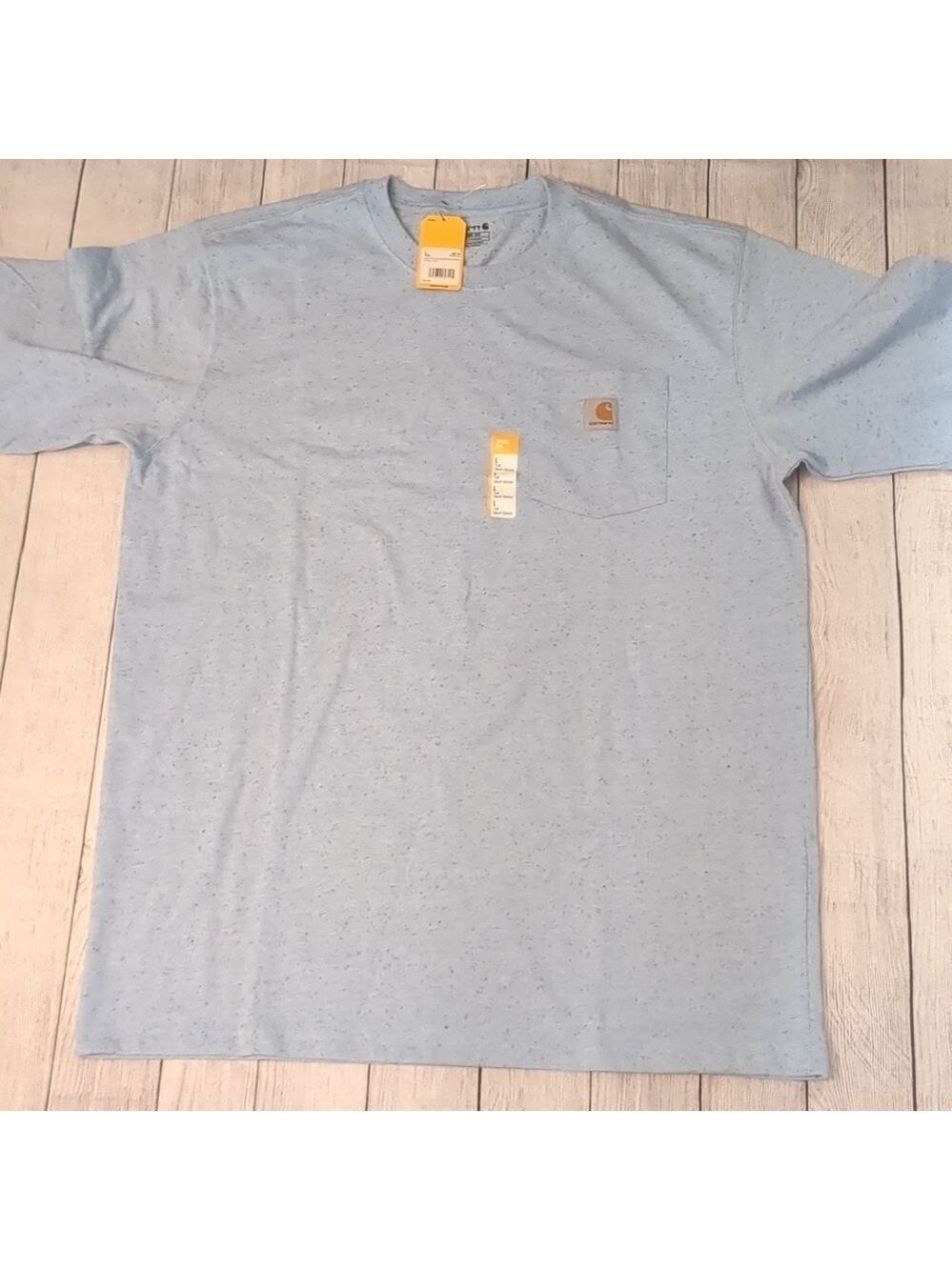 Carhartt blue speckled loose fit heavy weight short sleeve pocket tee Large Tall